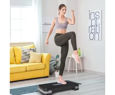 Koduva Reguliuojama aerobikos platforma, 10 arba 15 cm, juoda ir pilka, iki 150 kg