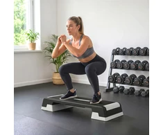 Koduva Reguliuojama aerobinė step platforma, 100 x 38 cm, juoda+pilka