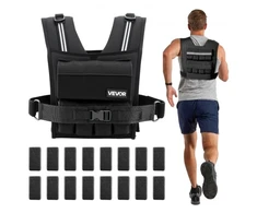 VEVOR Reguliuojama svorio liemenė JS-VEST007, juoda, 0,63-16 kg
