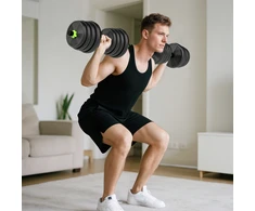 Koduva Reguliuojamas hantelių ir štangos rinkinys, 30 kg, žalias