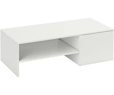Koduva Reguliuojamas kavos staliukas, baltas, 110 x 52 x 36 cm