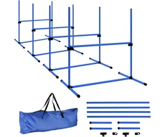 Koduva Reguliuojamas šunų agility rinkinys, 4 dalių, mėlynas, 99 x 65 x 94 cm