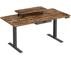 Koduva Reguliuojamo aukščio rašomasis stalas 140 x 70 cm, su monitoriaus stovu, stalčiumi