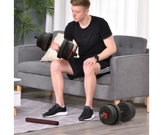 Koduva Reguliuojamų hantelių ir štangos rinkinys 2 in 1, 20 kg, juodas