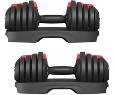 Koduva Reguliuojamų hantelių rinkinys, 2 vnt., 11-in-1, juodai raudonas, 2 x 12,5kg