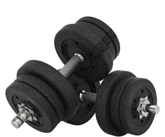 Koduva Reguliuojamų hantelių rinkinys 25 kg, juodas, plienas