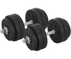 Koduva Reguliuojamų hantelių rinkinys 30 kg, juodas, plienas, dirbtinė oda