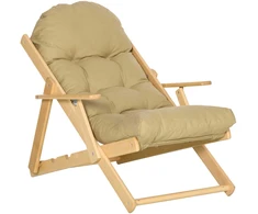 Koduva Relax kėdė, reguliuojamas atlošas, buko medienos rėmas, ruda, iki 120 kg