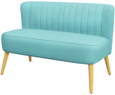 Koduva Retro stiliaus 2-vietė sofa, medinės kojelės, žalia, 117 x 56,5 x 77 cm