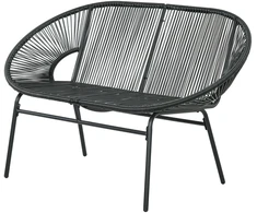 Fotelis Koduva Rotango sodo sofa, juoda, 132 x 72 x 83 cm