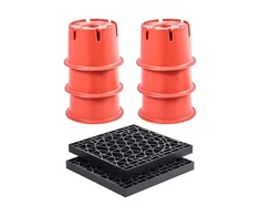 VEVOR RV išlyginimo atramų kaladėlių rinkinys, 8 vnt., PP, 20 cm, iki 907 kg