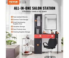 VEVOR Salono stotelė WC1004, tvirtinama prie sienos, juoda ir raudona, 103 x 30 x 170 cm