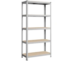 Songmics Sandėliavimo stelažas, sidabrinis, iš cinkuoto plieno ir MDF, 180 x 90 x 40 cm, apkrova iki 875 kg