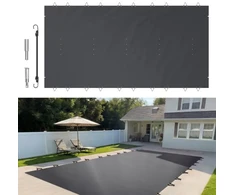 Koduva Saugus baseino uždangalas VEVOR, PVC, 4 x 8 m, anglies spalvos