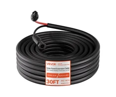 Koduva Saulės baterijų ilginamasis kabelis VEVOR, 9,14 m, 10 AWG, juodas ir raudonas