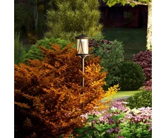 Koduva Saulės lauko šviestuvas LED, automatinis režimas, juodas, 17 x 17 x 127 cm