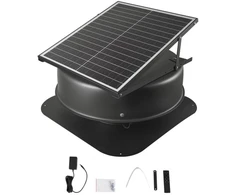 Koduva Saulės stogo ventiliacijos ventiliatorius VEVOR JBSF-320G, 42 W, juodas, Ø57 x 26 cm