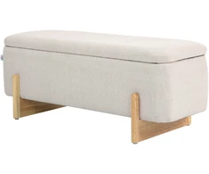 Koduva Sėdimoji dėžė su daiktadėže, kreminė balta, 111 x 44 x 44,5 cm