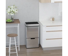 Koduva Sidabrinė 72 l jutiklinė rūšiavimo šiukšliadėžė, 47 l + 2 × 12,5 l