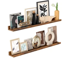 Koduva Sieninės lentynos, 3 vnt. rinkinys, 80 cm, MDF, vintažinės rudos spalvos