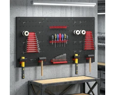 Koduva Sieninis skylių panelių organizavimo rinkinys, 60 x 40 cm, 28 vnt., juodas/raudonas
