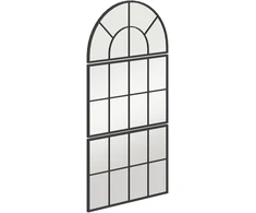 Koduva Sieninis veidrodis, lango formos, 3 dalių, metalinis rėmas, 76 x 53 cm, juodas