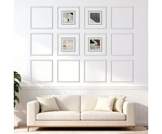 Koduva Sienų apdailos juostų rinkinys VEVOR, 12 vnt., 51 x 51 cm, baltas, polistirenas