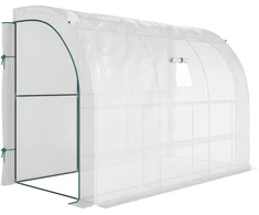 Koduva Šiltnamis su plastiko danga, baltas, 300 x 150 x 213 cm
