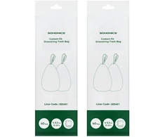 Songmics Šiukšlių maišai su užtraukiama juosta, 15–20 l, 42 x 60 cm, 80 vnt., balti