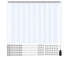 Koduva Skaidri PVC juostinė užuolaida VEVOR, 10 vnt., 1,5 x 2,4 m, storis 2 mm