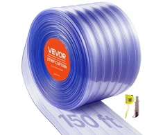 Koduva Skaidri PVC juostinė užuolaida VEVOR, 45,7 m x 30,5 cm, 3 mm