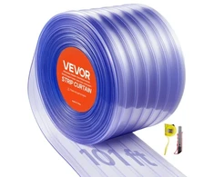 Koduva Skaidri PVC juostinė užuolaida VEVOR, 30,8 m x 30,5 cm, 3 mm