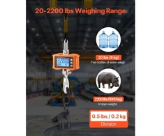 Koduva Skaitmeninės kraninės svarstyklės VEVOR OCS-S, iki 1000 kg, oranžinės, su nuotoliniu valdymu