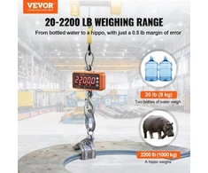 Koduva Skaitmeninės kraninės svarstyklės VEVOR OCS-S1, 1000 kg, oranžinės, su nuotolinio valdymo pultu