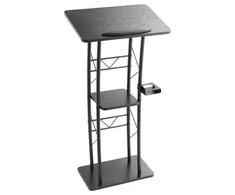 VEVOR Skaitovų tribūna B-1022, juoda, metalas ir MDF, 118 cm