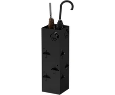 Koduva Skėčių stovas iš metalo, 4 kabliukai, juodas, 15,5 x 15,5 x 49 cm