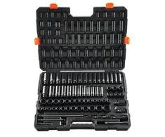 Koduva Smūginių galvučių rinkinys VEVOR XL3069, 130 dalių, 9,5 mm ir 12,7 mm pavarai, Cr-Mo lydinio plienas, su dėklu