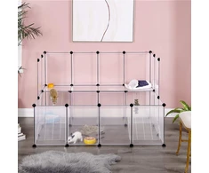 Koduva Smulkių gyvūnų maniežas, 2 aukštų, baltas, iš PP plastiko ir metalo, 143 x 108 x 92 cm