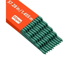Koduva Sodo kuoliukai VEVOR pomidorams, 50 vnt., 145,5 cm, plastiku dengtas metalas
