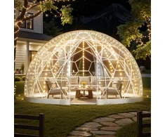 Koduva Sodo kupolas VEVOR GB-DOME-12, PVC, baltas / skaidrus, 360 x 220 cm, 4-7 asmenims