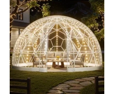 Koduva Sodo kupolo šiltnamis VEVOR GB-DOME-15, PVC, baltas / skaidrus, 457 x 290 cm