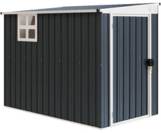 Koduva Sodo laikymo pašiūrė 84H-359V01CG, tamsiai pilka, plienas, 128 x 231 x 161/181 cm