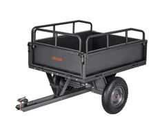 VEVOR Sodo priekaba BTC002D, plieninė, 283 l, iki 227 kg, 142 x 76 x 70 cm