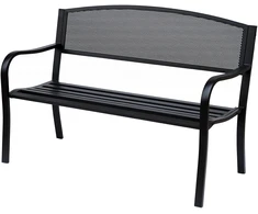 Koduva Sodo suoliukas, 2 vietų, juodas, plienas, 127 x 60 x 87 cm