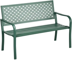 Koduva Sodo suoliukas iš metalo, 2 vietų, tamsiai žalias, 127 x 63 x 83 cm
