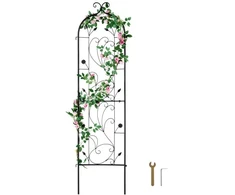 Koduva Sodo treliažas vijokliniams augalams VEVOR, metalinis, juodas, 38 x 152 cm