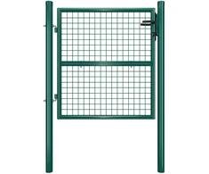 Koduva Sodo vartai iš cinkuoto plieno, žali, 106 x 6 x 150 cm, su spyna ir 3 raktais