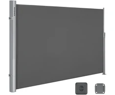 Songmics Šoninė markizė, 160 x 300 cm, antracito spalvos, aliuminio lydinys ir poliesteris