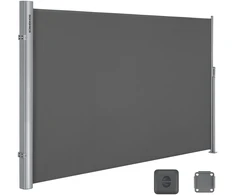 Songmics Šoninė markizė, 160 x 400 cm, antracito spalvos, aliuminis, poliesteris su PU danga