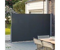 Songmics Šoninė markizė, 180 x 400 cm, aliuminis ir PU dengtas poliesteris, antracito
